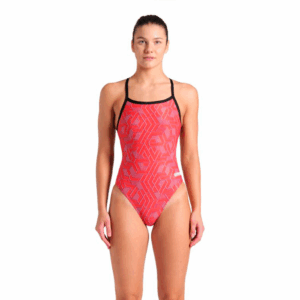 Traje de baño ARENA W. ESCAPE CHALLENGE BACK Team Red