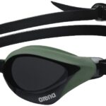 Lentes de competencia Arena Cobra Core Swipe Smoke, color verde army con negro