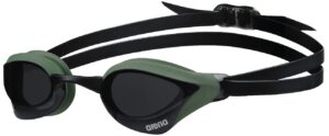 Lentes de competencia Arena Cobra Core Swipe Smoke, color verde army con negro