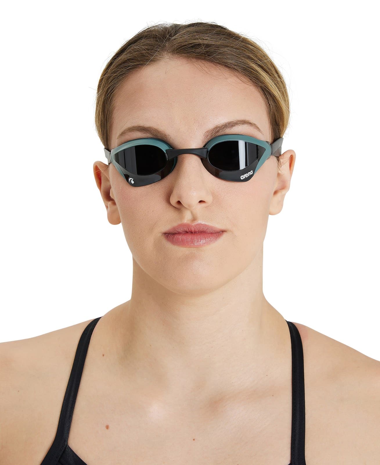 Lentes de competencia Arena Cobra Core Swipe Smoke, color verde army con negro (vista 2)