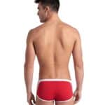 Traje de baño ARENA M. ICONS Low Waist Short Red-White (modelo de espalda)