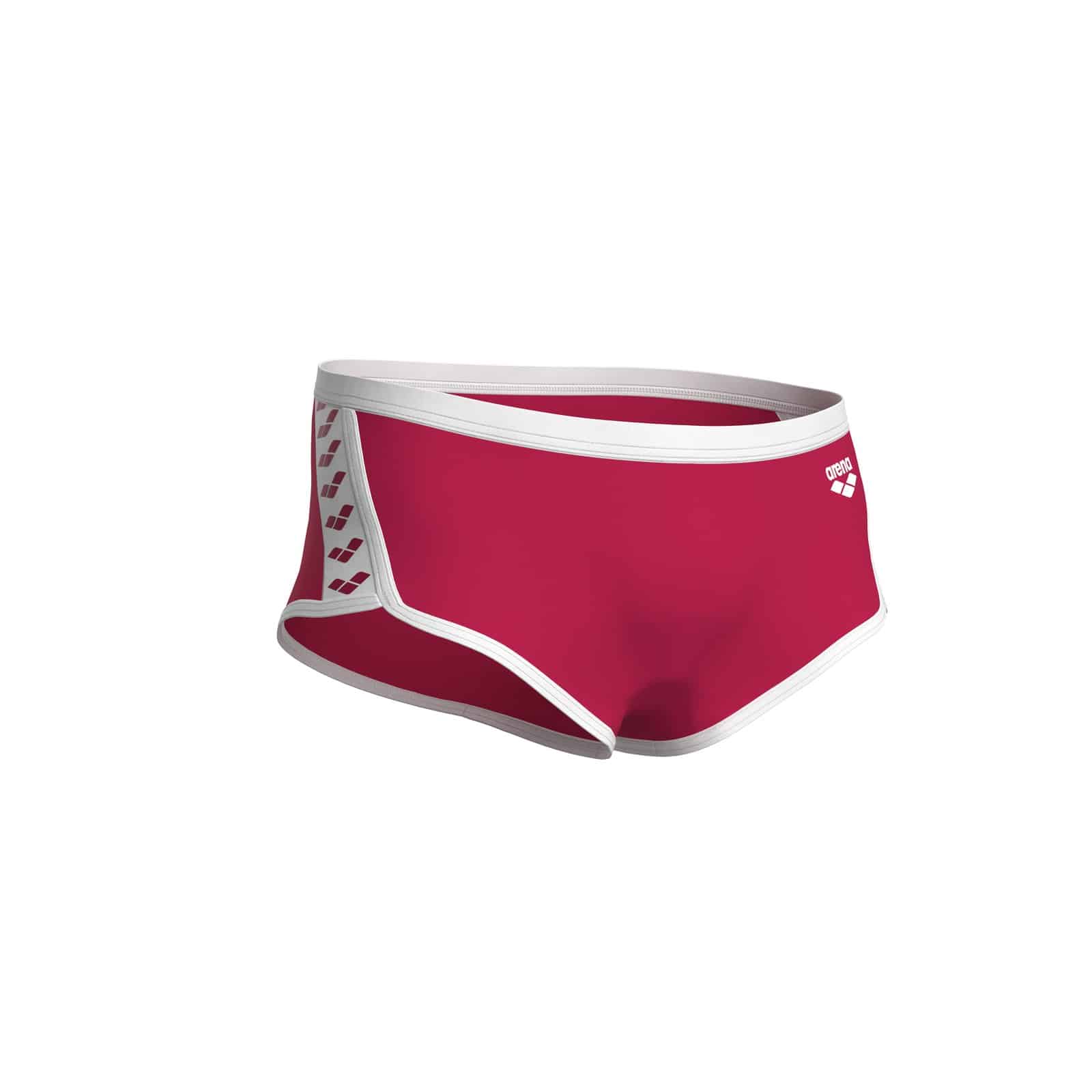 Traje de baño Arena Icons Low Waist Short para hombre, rojo y blanco (vista 2)