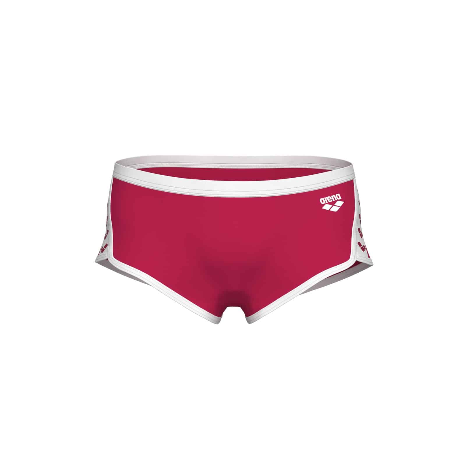 Traje de baño Arena Icons Low Waist Short para hombre, rojo y blanco (vista 3)