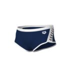 Traje de baño Arena Icons Low Waist Short para hombre, color Navy y blanco