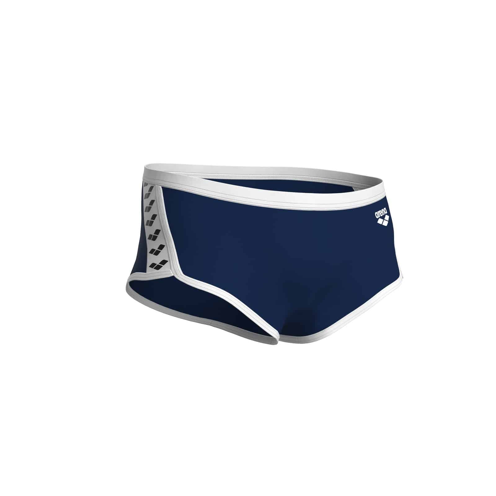 Traje de baño Arena Icons Low Waist Short para hombre, color Navy y blanco (vista 2)
