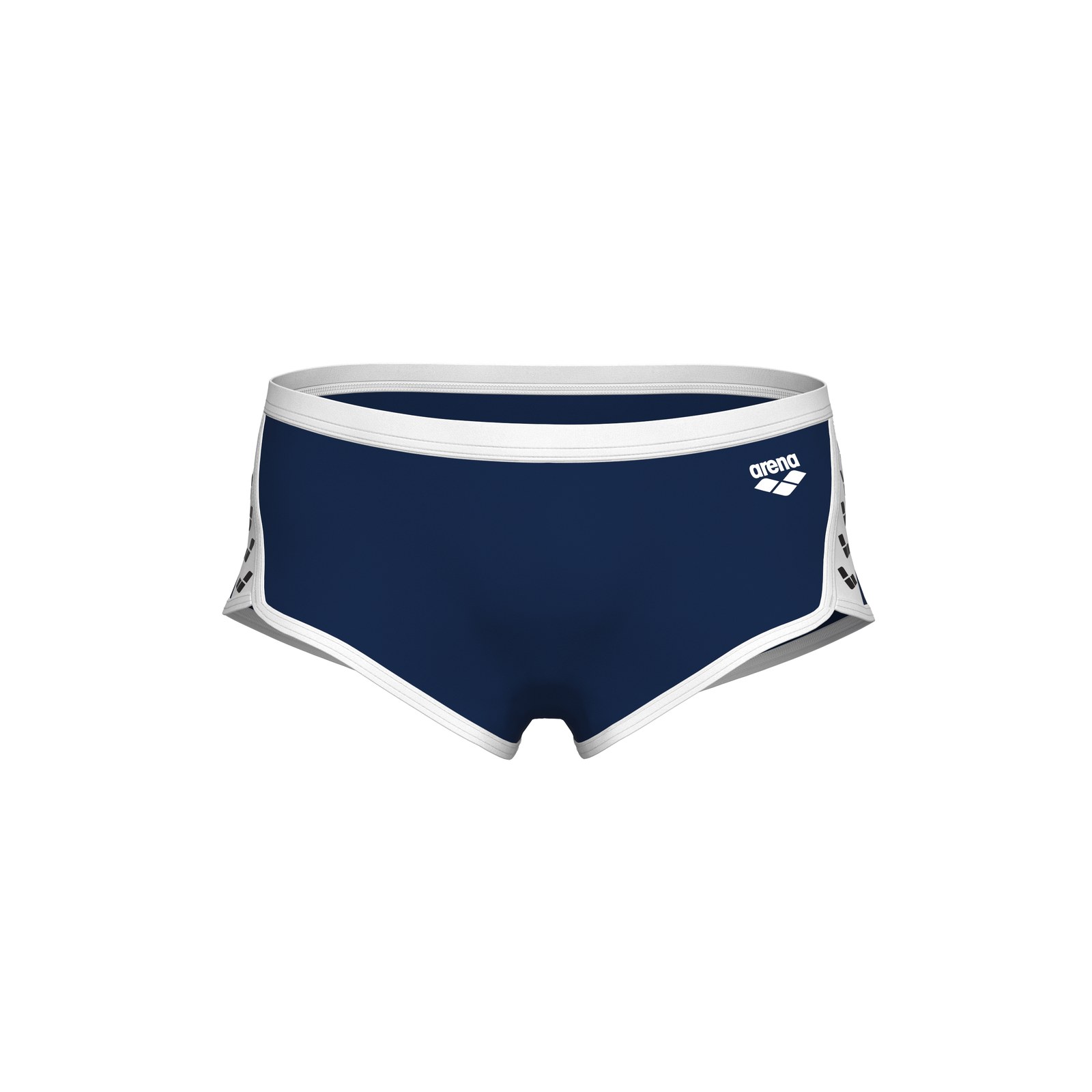 Traje de baño Arena Icons Low Waist Short para hombre, color Navy y blanco (vista 3)