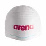 Gorra de competencia ARENA AQUAFORCE Wave Fireflow White (vista 3)