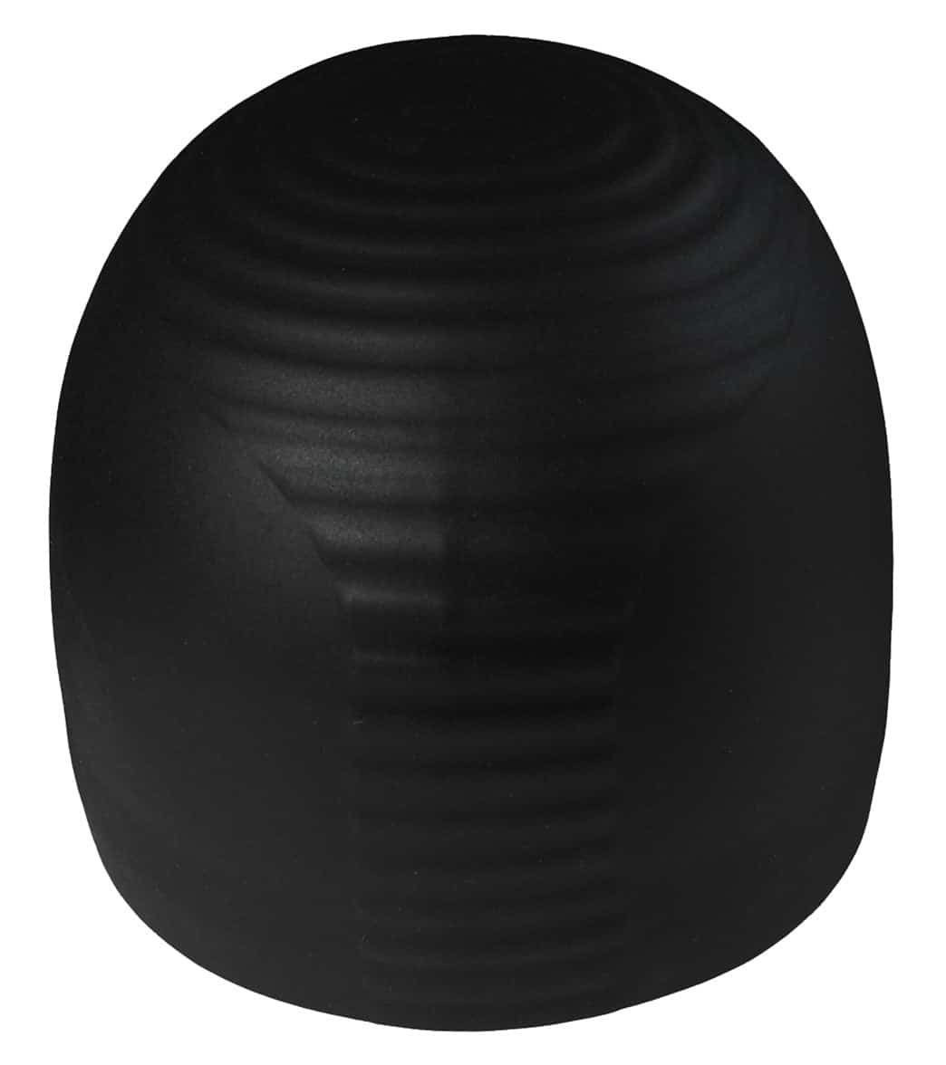 Gorra de competencia Arena Sr. AquaForce Wave negro con logo dorado, vista posterior