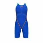 Calzoneta de competencia Arena Powerskin Primo Open Back para mujer, color Neon Blaze (vista 3)