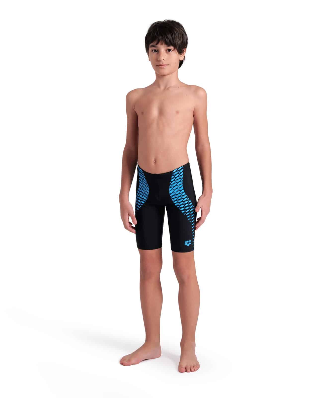 Traje de baño Arena tipo Jammer Openings para niño, negro con azul (vista 3)