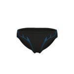 Traje de baño Arena Graphic Brief para hombre, negro con turquesa (vista 3)