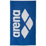 Toalla de algodón ARENA Pool Soft Towel Royal White — vista completa con logo