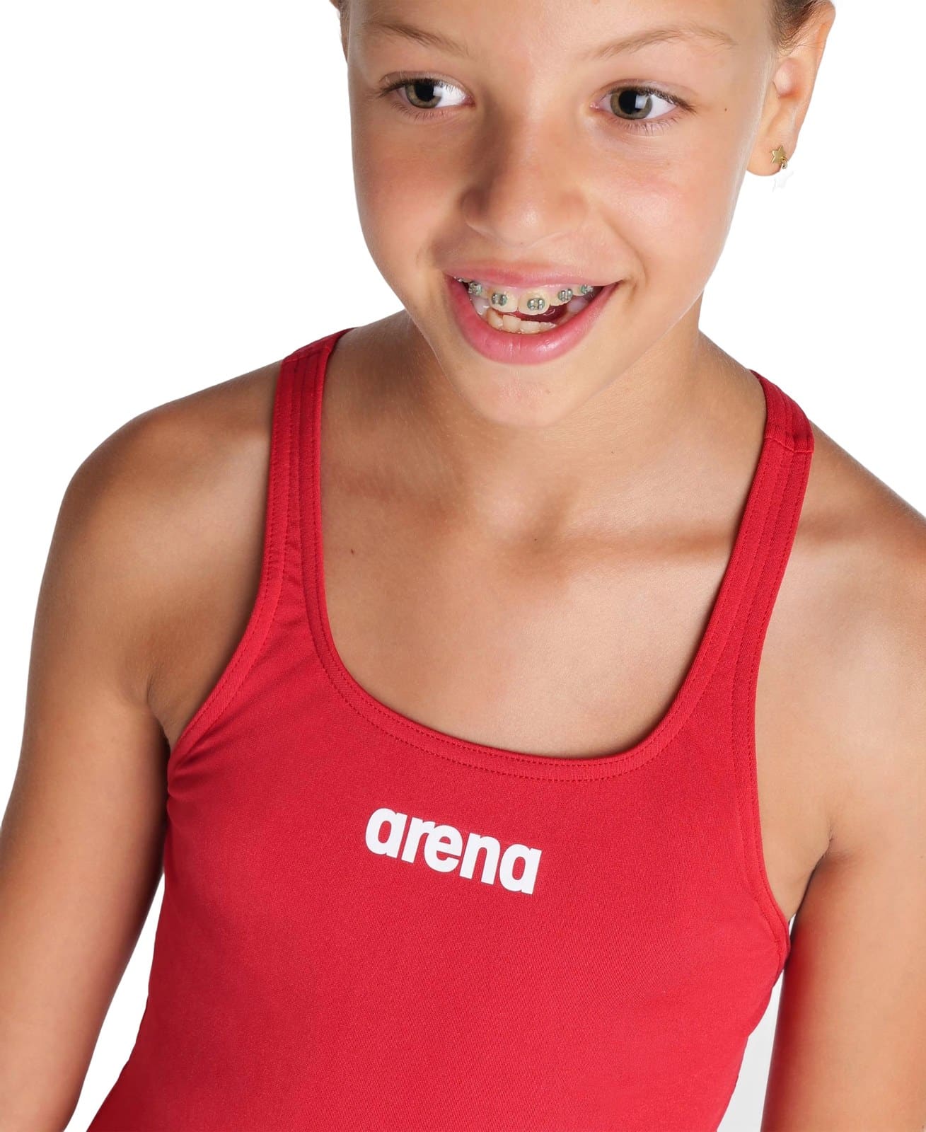 Traje de baño Arena G. Swim Pro Solid Red para niña (vista 4)