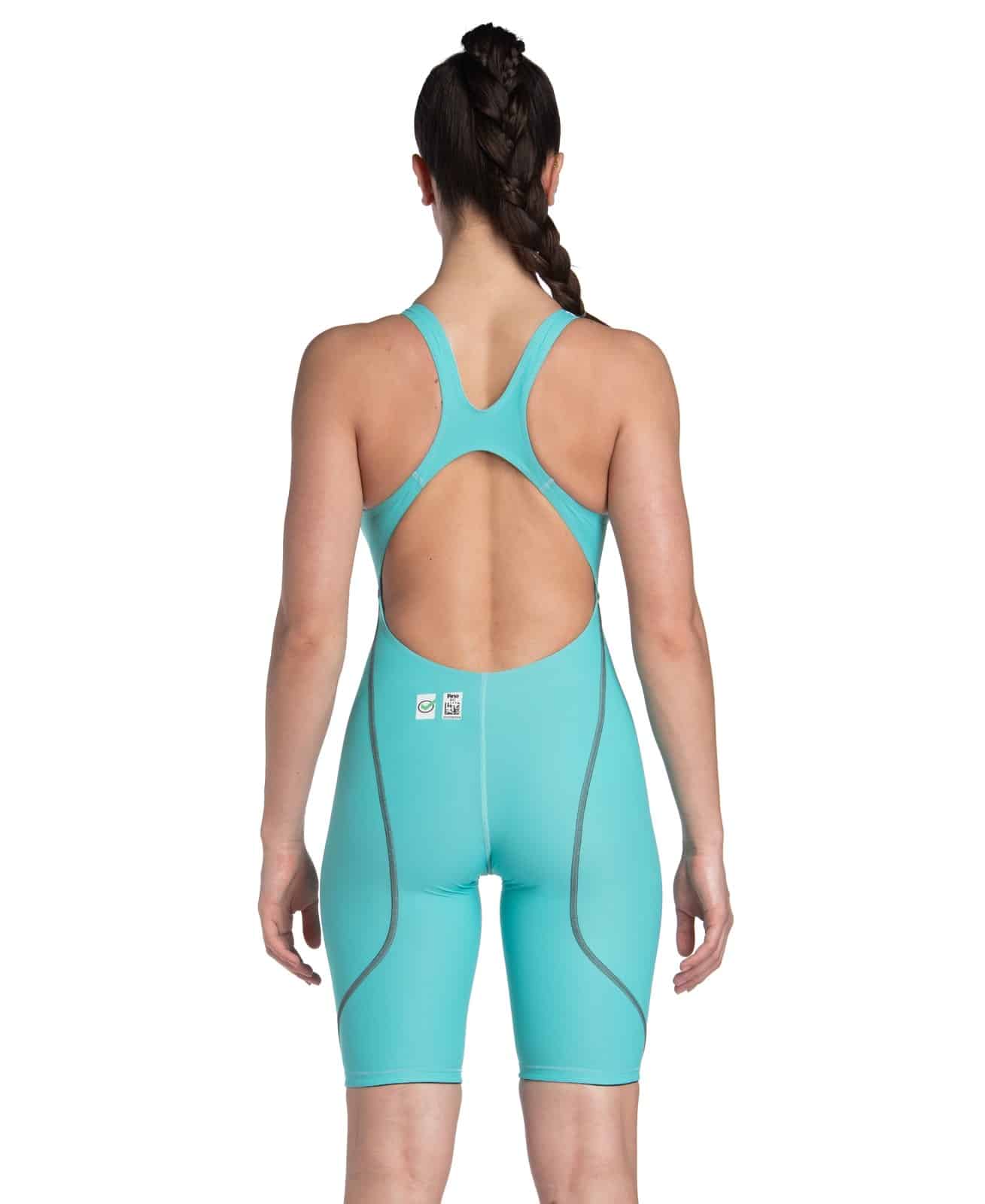 Traje de competencia Arena Powerskin ST Next Open Back mujer Aquamarine (espalda)