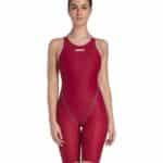 Traje de competencia Arena Powerskin ST Next Open Back mujer Deep Red (frente)