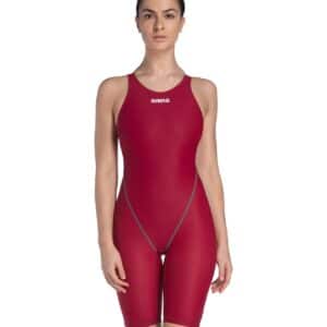 Traje de competencia Arena Powerskin ST Next Open Back mujer Deep Red (frente)