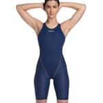 Traje de competencia Arena Powerskin ST Next Open Back mujer Navy (frente)